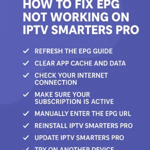 EPG IPTV smarters pro